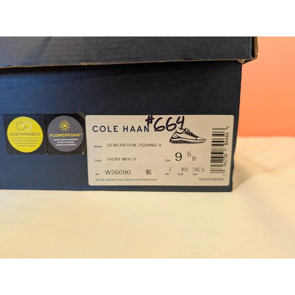 Women's Cole Haan Generation Zerogrand II Lace Up Sneakers W 26090 US 9.5